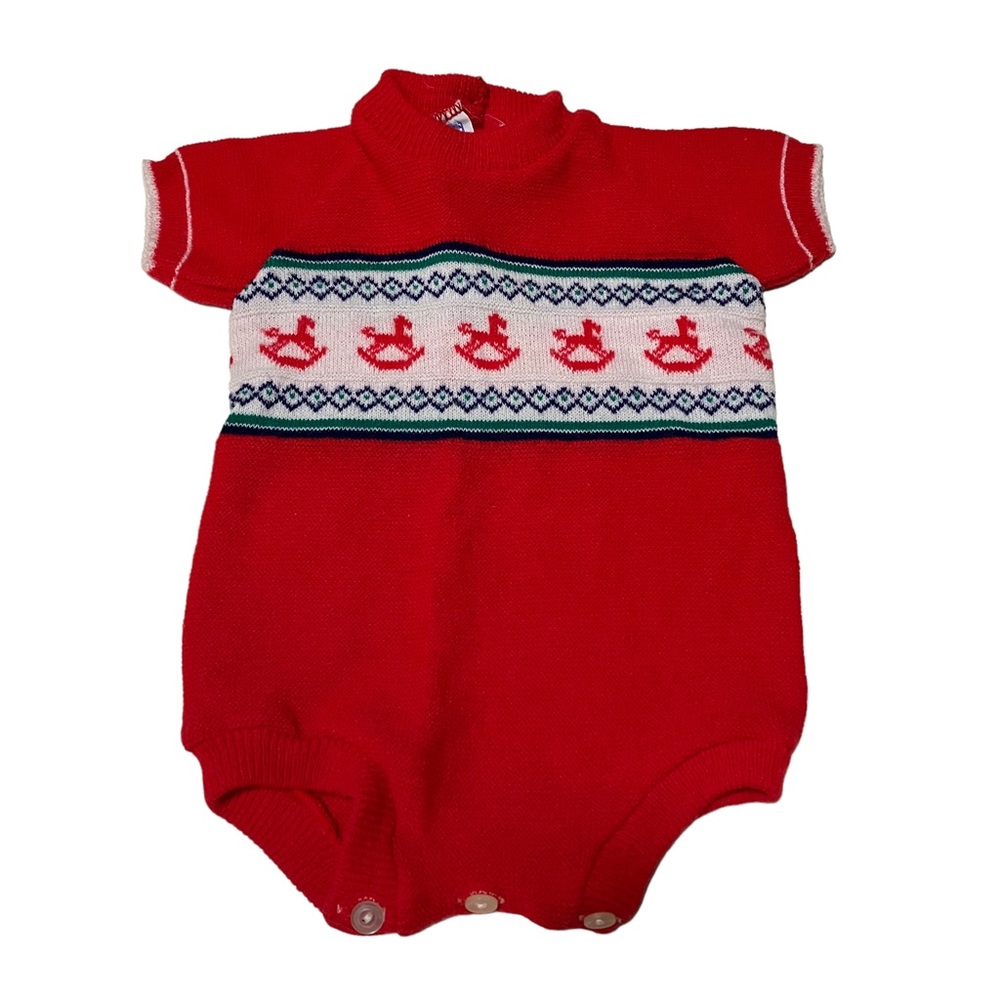 Vintage All Mine Sweater Rocking Horse Bodysuit